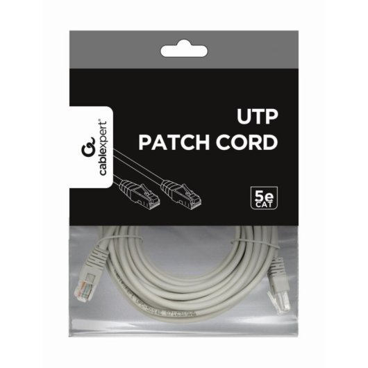 Cable de red Gembird PP12-7.5M 7,5m RJ-45 contactos dorados gris sin blindaje