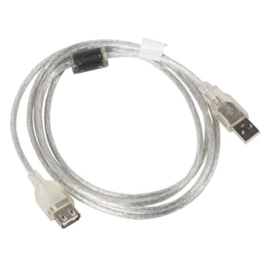 Cavo Lanberg CA-USBE-12CC-0018-TR USB 2.0 1,8 m Trasparente USB A USB A Cavo USB 2.0
