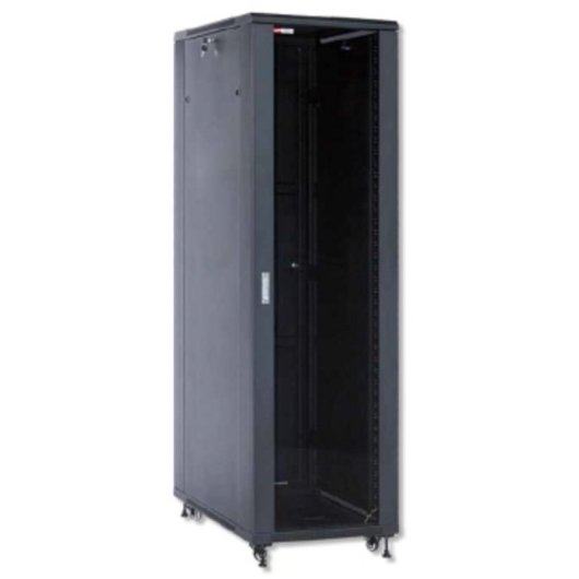 Rack independiente WP WPN-RNA-42608-BS 42U 800kg acero temperado puertas cristal negro