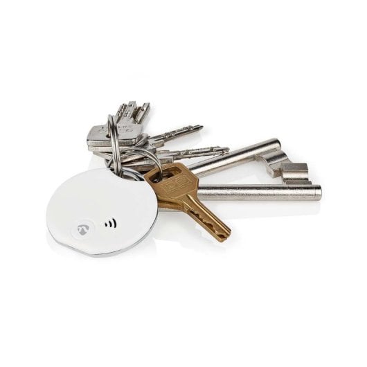 Rastreador Bluetooth Nedis BTKF10WT Blanco 50m Mini Localizador Alarmas Smartphone