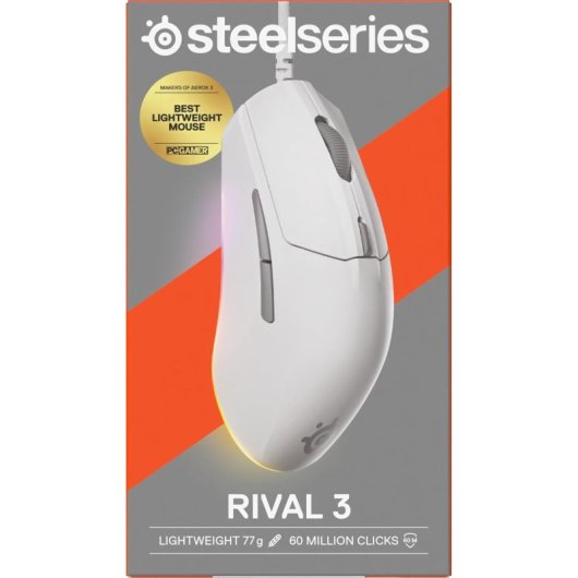 Ratón SteelSeries inalámbrico 18000 DPI Bluetooth e 2,4GHz Bianco