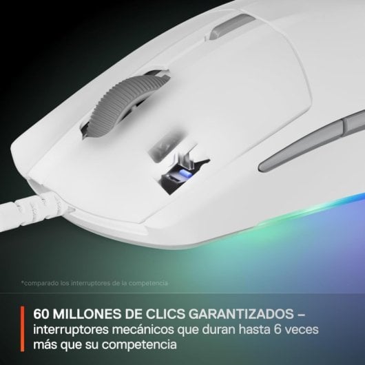 Ratón SteelSeries inalámbrico 18000 DPI Bluetooth e 2,4GHz Bianco