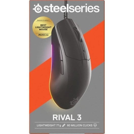 Ratón Steelseries Rival 3 Gen 2 Kabelgebunden 8500DPI Schwarz RGB 6 Tasten