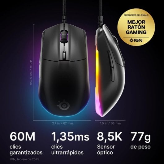 Souris SteelSeries sans fil 18000 DPI RGB