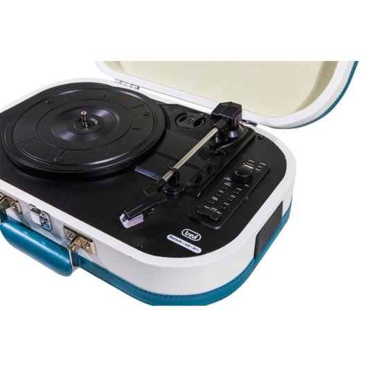 Tocadiscos Trevi TT 1020 BT Tracción Directa Semiautomático Azul Blanco 33/45/78 RPM