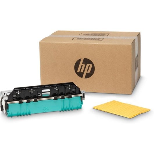 Contenedor de residuos HP para impresoras LaserJet Flow M577 y PageWide Enterprise 556/586/E58650, negro y gris, 280x158