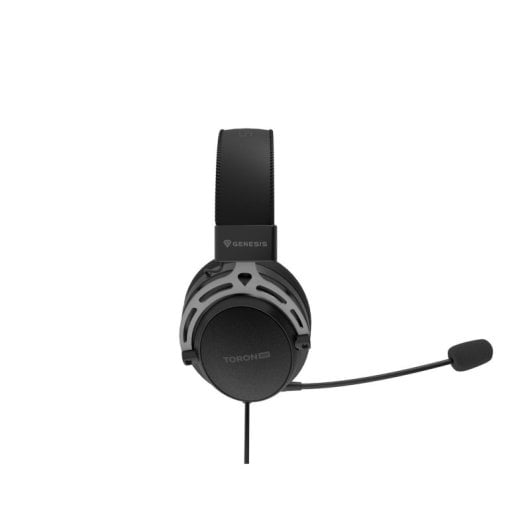 Auriculares Genesis con cable, transductores 53mm, micrófono desmontable, color negro