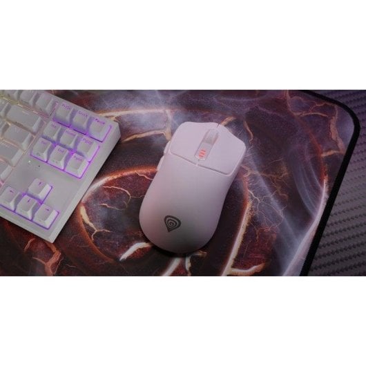 Ratón Genesis Zircon 500 Wireless RF 2.4GHz Bluetooth 5.0 10000 DPI Blanc
