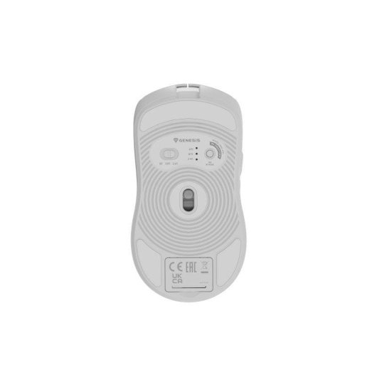Ratón Genesis Zircon 500 Wireless RF 2.4GHz Bluetooth 5.0 10000 DPI Blanc