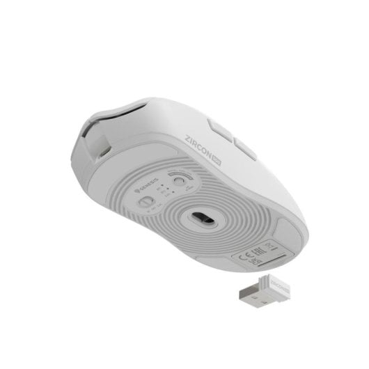 Ratón Genesis Zircon 500 Wireless RF 2.4GHz Bluetooth 5.0 10000 DPI Blanc