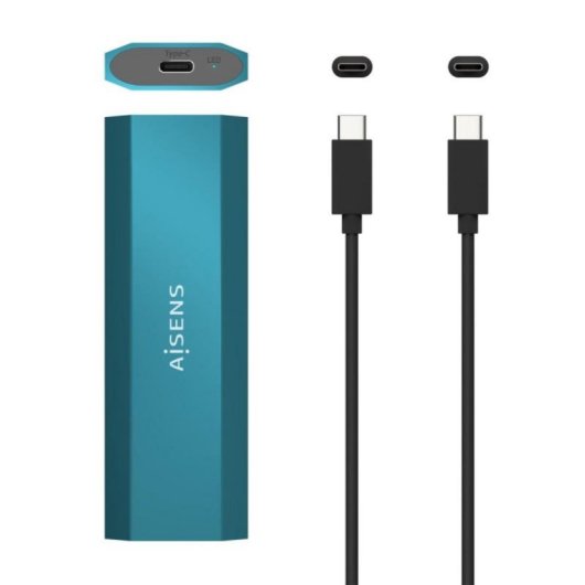 Caixa Externa M.2 AISENS ASM2-019BLU SATA/NVMe 10Gbps USB-C Azul