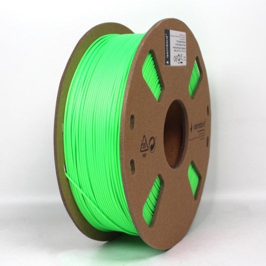 Filamento 3D Gembird 3DP-PLA1.75-01-FG PLA 1,75 mm 1,4 kg Verde Fluorescente Alta Precisión