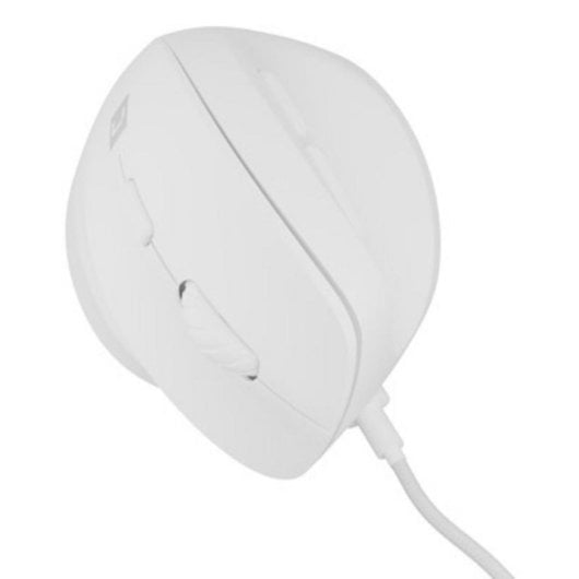 Ratón NATEC con cable 12800 DPI vertical mano derecha LED RGB 6 botones blanco