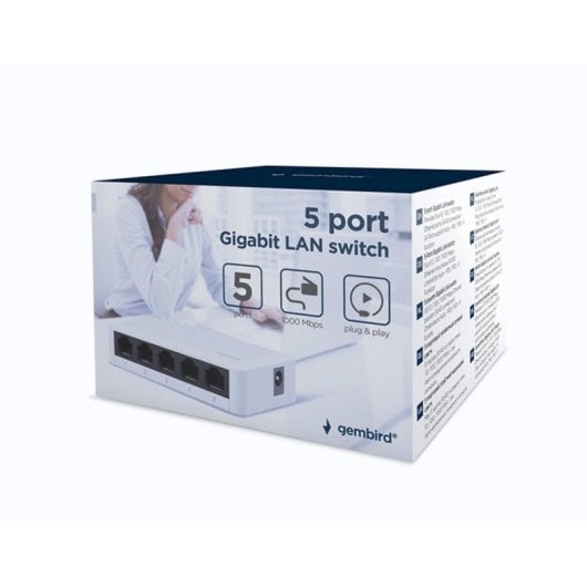 Gembird NSW-G5-01 Switch Gigabit Ethernet 5 ports Auto-MDI/MDI-X