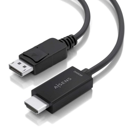 Cable conversor DisplayPort a HDMI AISENS A125-0894 4K@60Hz 2m Negro Unidireccional
