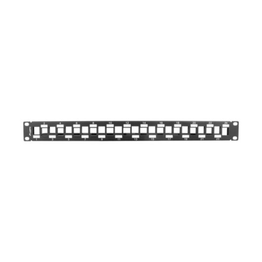 Panel de Parcheo Lanberg PPKS-1224-B 1U 24 Puertos Metálico Rack 19'' Negro