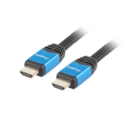 Cable HDMI Lanberg CA-HDMI-20CU-0010-BL 1 m chapado en oro 2.0 18 Gbit/s negro