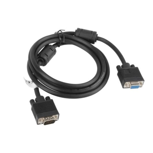 Cable VGA Lanberg CA-VGAC-10CC-0018-B+ 1,8 m Macho a Hembra Negro