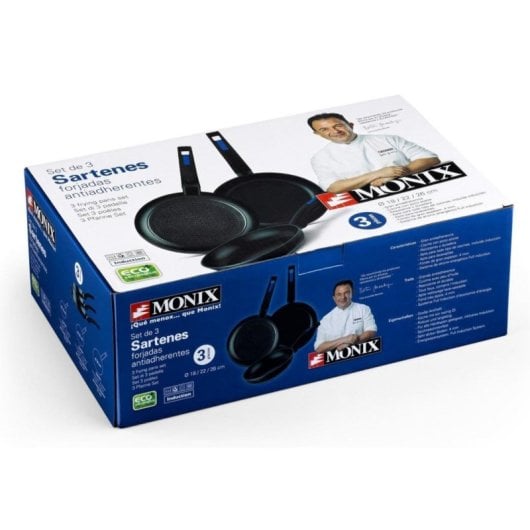 Sartén Monix Martín Berasategui M811200 Pack 3 Aluminio Forjado Antiadherente Ø18/22/26 cm