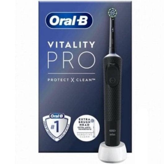 Cepillo Dental Braun Oral-B Vitality Pro Negro 3 Modos Temporizador Batería Larga Duración