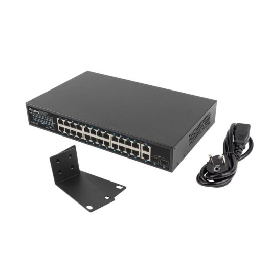 Switch Lanberg RSGE-24P-2GE-2S-250 24 Puertos RJ-45 PoE No administrable Montaje en rack