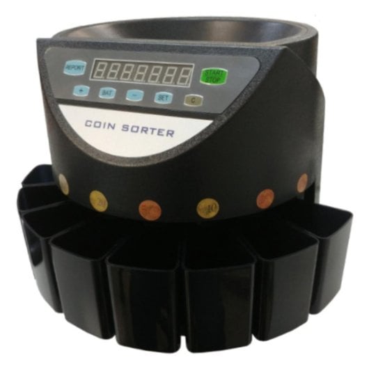 Contadora de Monedas Mustek M6 230 monedas/minuto capacidad 300-500 monedas programable