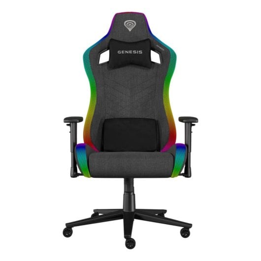 Silla gaming Genesis Trit 660 RGB ergonómica, 150kg, tela transpirable, retroiluminación y ajustes avanzados