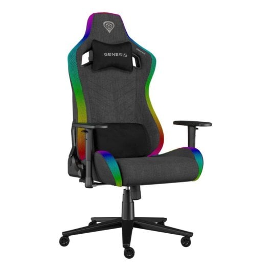 Silla gaming Genesis Trit 660 RGB ergonómica, 150kg, tela transpirable, retroiluminación y ajustes avanzados