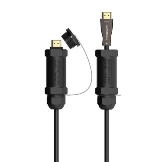 Cable HDMI Aisens A153-0612 30m 8K@60Hz 4K@120Hz AOC Armadura Fibra Óptica Oro 24K