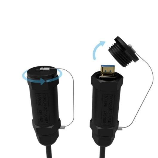 Cable HDMI Aisens A153-0612 30m 8K@60Hz 4K@120Hz AOC Armadura Fibra Óptica Oro 24K