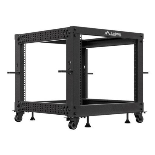 Rack independiente Lanberg OR01-6109-B 9U 600kg rieles ruedas negro 21kg