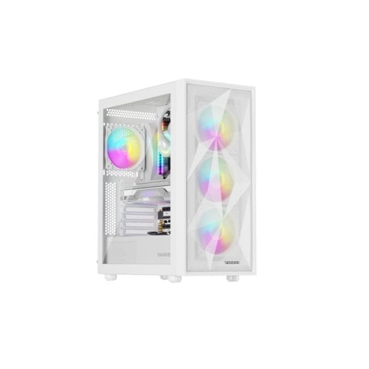 Gabinete PC GENESIS Diaxid 605 ARGB Branco Midi Tower ATX Micro ATX Mini-ITX