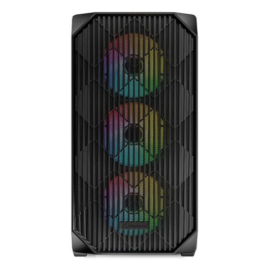 Caja Micro ATX Sharkoon MK3 RGB Cristal Templado 4 Ventiladores USB-C Negra