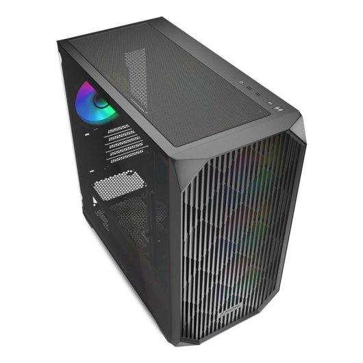 Caja Micro ATX Sharkoon MK3 RGB Cristal Templado 4 Ventiladores USB-C Negra