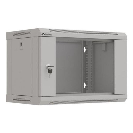 Bastidor de pared Lanberg WF03-5306-10S 6U 60kg Bloqueo teclado Rieles rack Gris