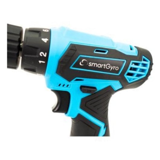 Destornillador eléctrico smartGyro SG27-463 12V Mango de pistola Batería 1,3 Ah Ion litio Negro Azul claro