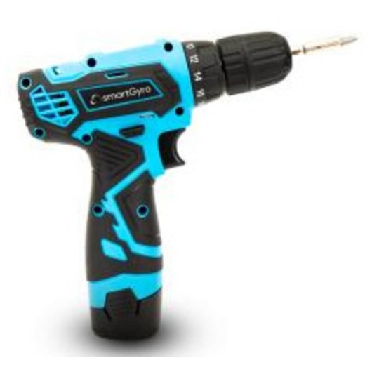Destornillador eléctrico smartGyro SG27-463 12V Mango de pistola Batería 1,3 Ah Ion litio Negro Azul claro