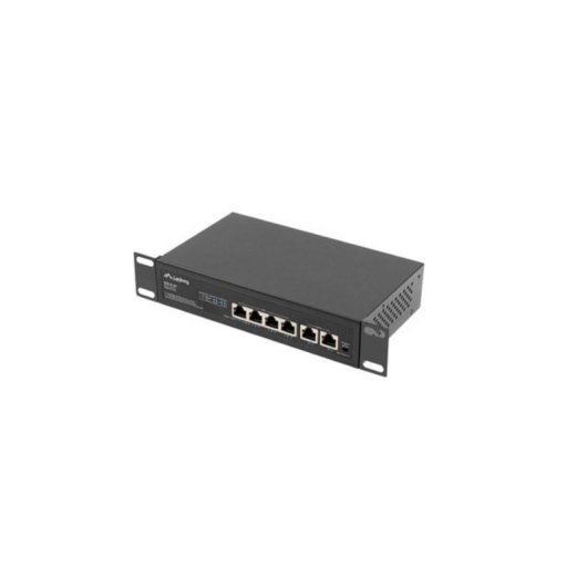 Switch Lanberg RSFE-4P-2FE-60 Fast Ethernet 6 Puertos PoE Montaje en Rack 1U No Administrado