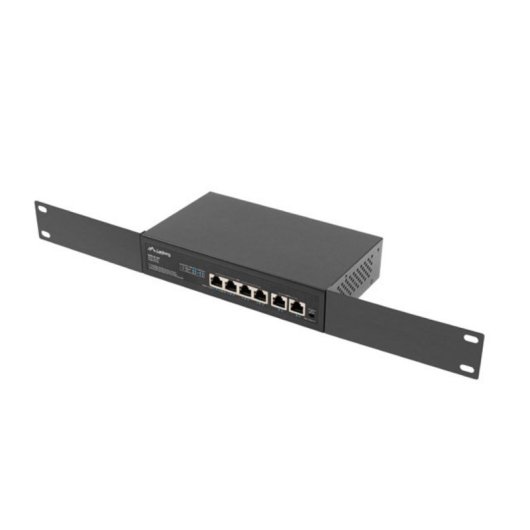 Switch Lanberg RSFE-4P-2FE-60 Fast Ethernet 6 Puertos PoE Montaje en Rack 1U No Administrado