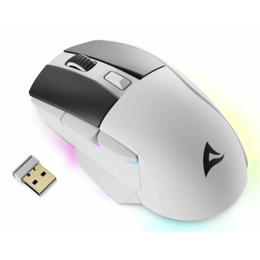 Ratón Sharkoon inalámbrico 6400 DPI RGB base carga dual modo PTFE PBT SGM50W