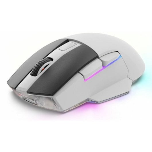 Ratón Sharkoon inalámbrico 6400 DPI RGB base carga dual modo PTFE PBT SGM50W