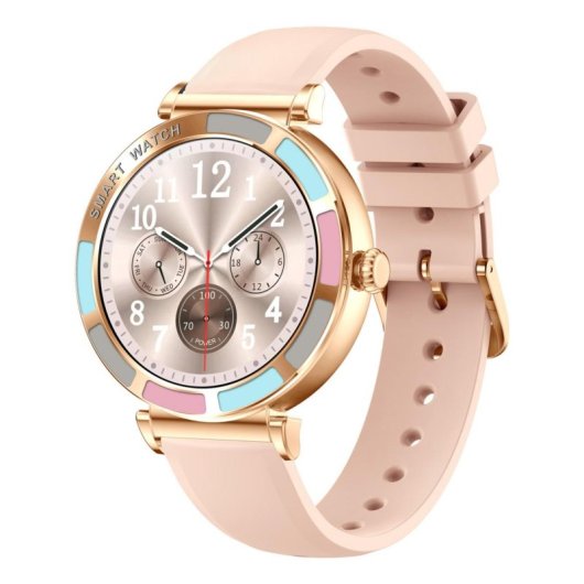 Smartwatch Trevi T-FIT 245 L Bluetooth pantalla 1.27" IPS táctil banda rosa