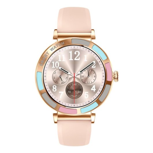 Smartwatch Trevi T-FIT 245 L Bluetooth pantalla 1.27" IPS táctil banda rosa