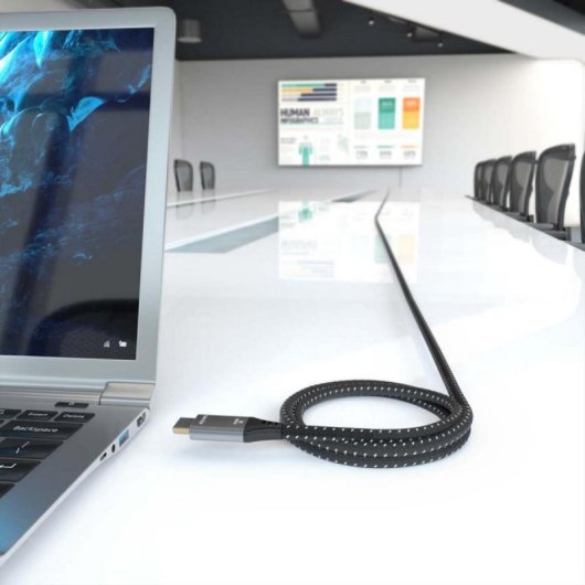 Cavo HDMI 2.1 Aisens A150-0878 Ultra Alta Velocità 8K@60Hz 48Gbps 10m Grigio/Nero
