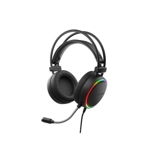 Auriculares Genesis con cable, micrófono, drivers 50 mm, iluminación RGB y color negro