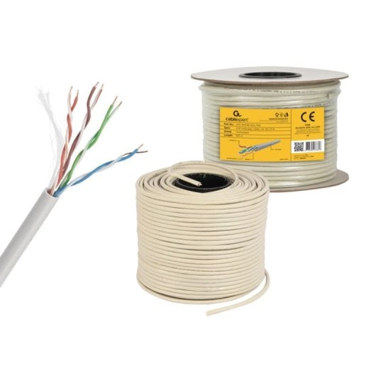 Câble Réseau Gembird CAT5e UTP 100m, CCA, Gris