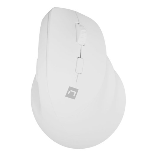 Ratón Natec inalámbrico vertical 2400 DPI RF Wireless + Bluetooth blanco