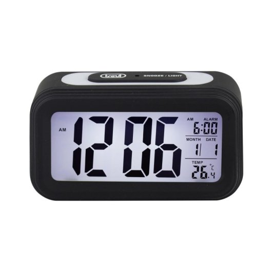 Trevi SLD 3068 S Réveil Digital Noir LCD avec Fonctionnalités Avancées
