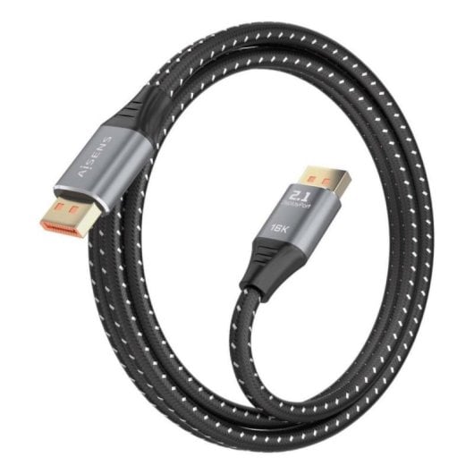 Cable DisplayPort Aisens A158-0902 2.1 80Gbps 16K 1.5m Negro FreeSync G-Sync HDR
