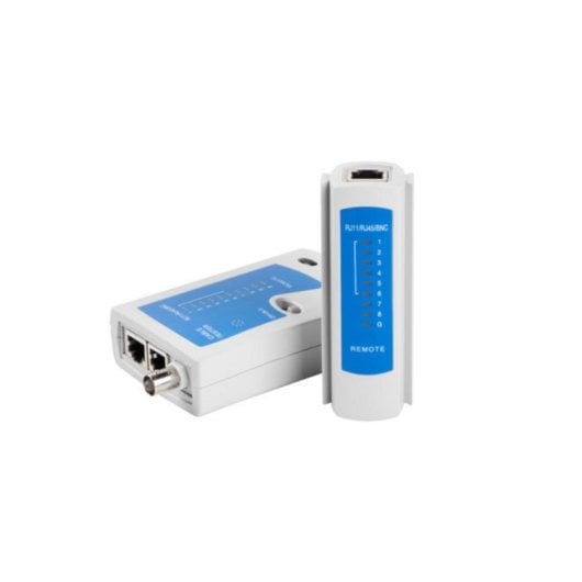 Comprobador de cables Lanberg NT-0401 RJ-11 RJ-12 RJ-45 250m Azul Blanco 9V
